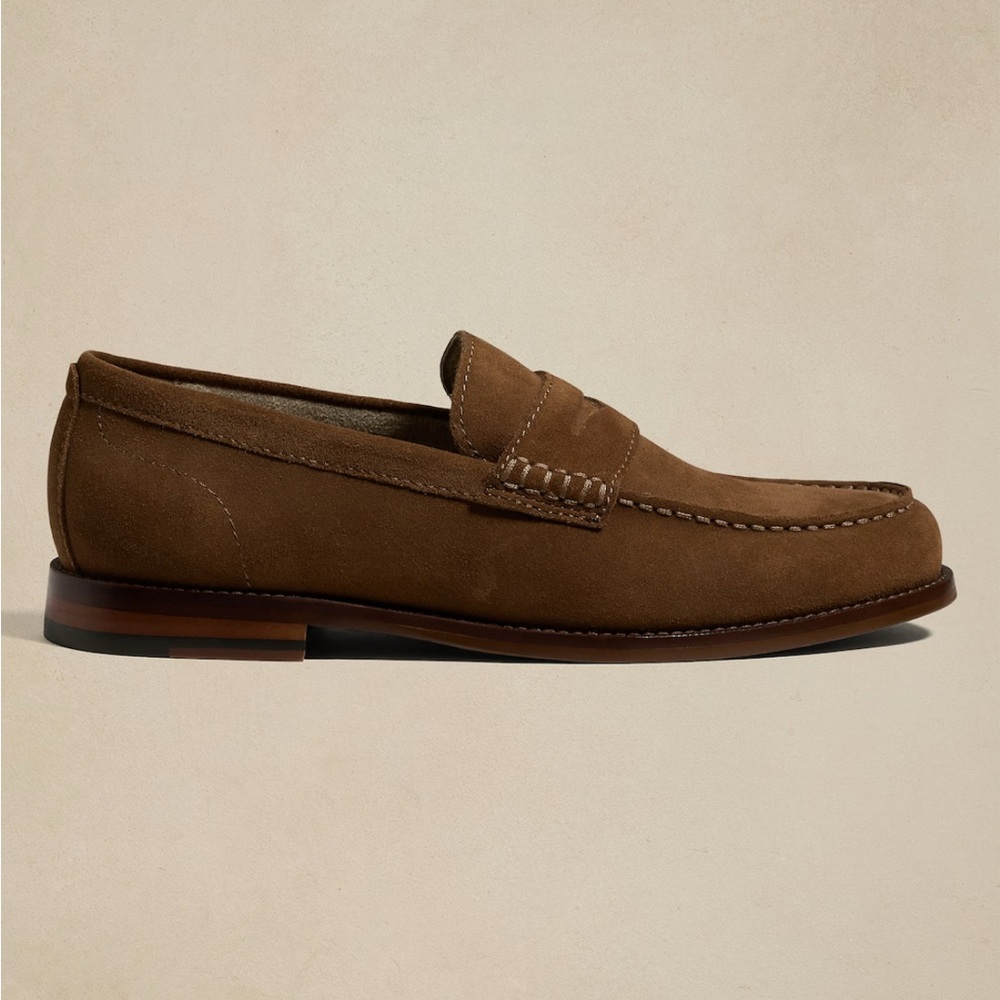 Banana Republic Brown Suede Penny Loafers